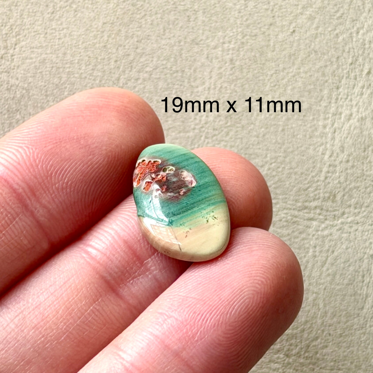 ‘Shark Bay, Western Australia' Imperial Jasper Cabochon - 19mm x 11mm (W3)