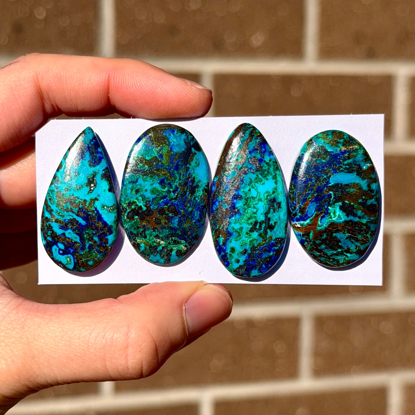 Azurite, Malachite, Chrysocolla & Cuprite (4 in 1 Combo) Cabochon Smooth - Choose your Stone (W16)
