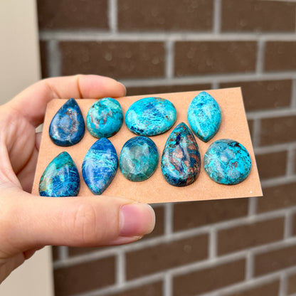 25-37mm Shattuckite (with Azurite) Cabochon Smooth - Choose your Stone - W9