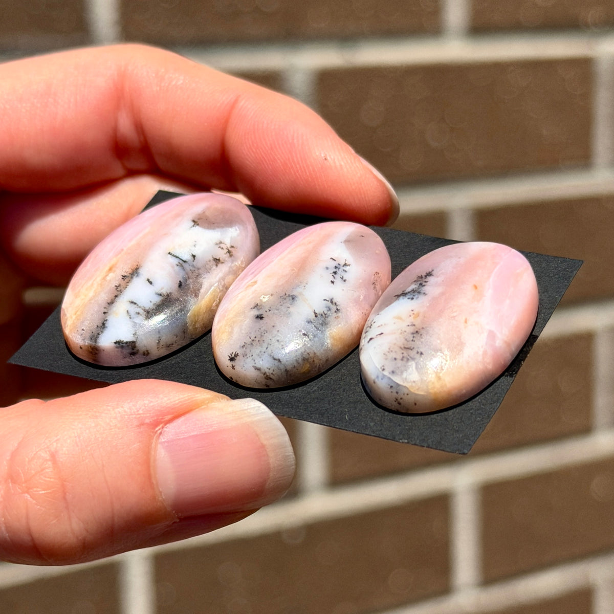 Dendritic Australian Pink Opal Cabochon Oval Smooth  - Choose your Stone (W17)