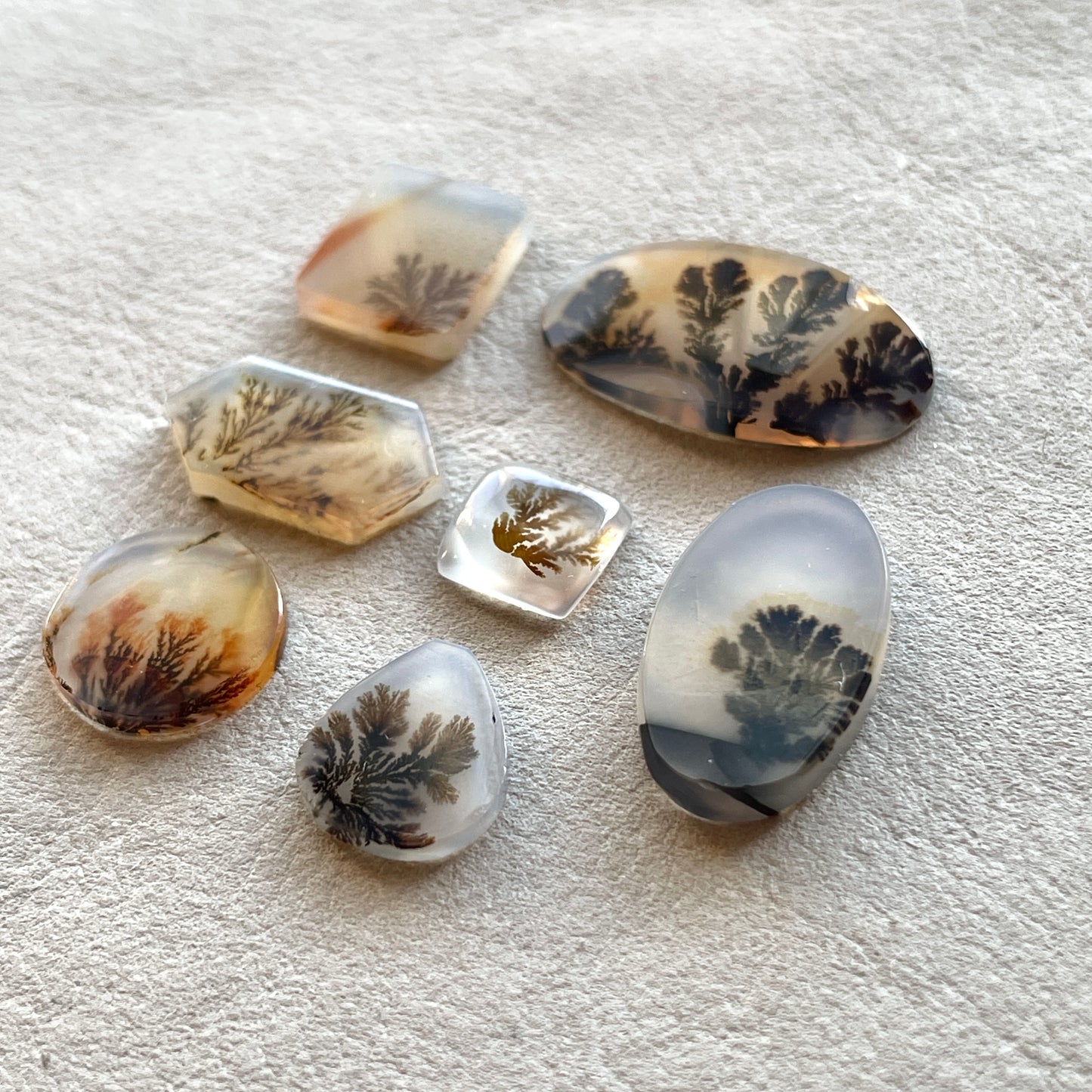 8-22mm Scenic Dendritic Agate Cabochon Smooth - Choose your Stone (H)