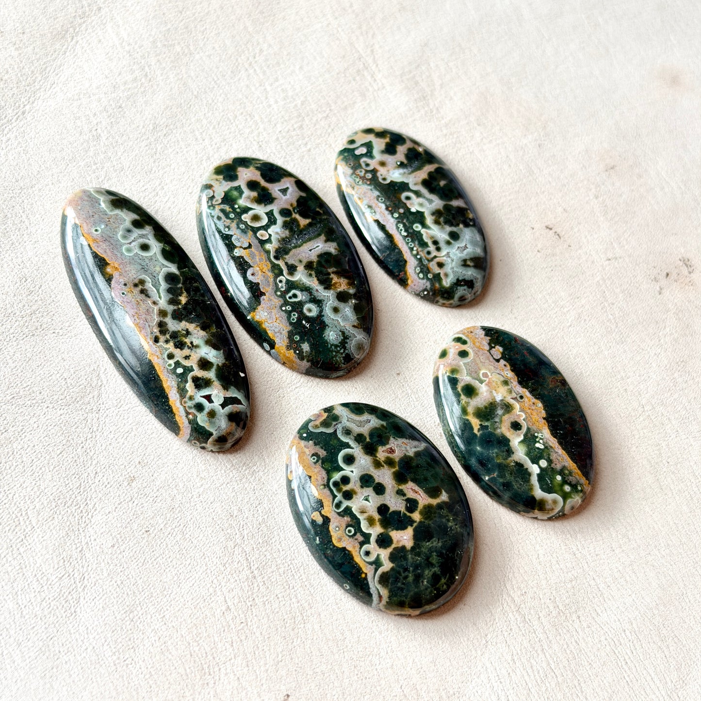 7th Vein Ocean Jasper Cabochon Smooth - Choose your Stone (W3-EY)