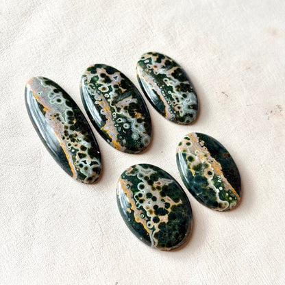 7th Vein Ocean Jasper Cabochon Smooth - Choose your Stone (W3-EY)