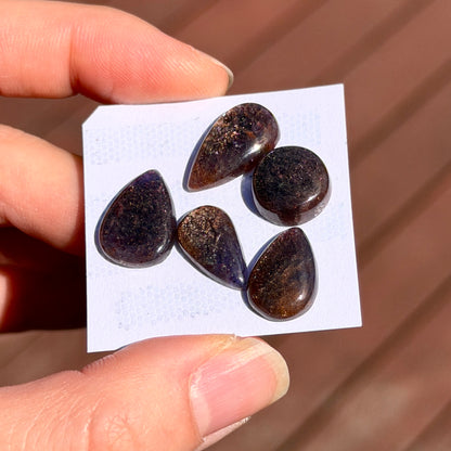 12-18mm Mini Bloodshot Iolite Cabochon Smooth - Choose your Stone (W11)
