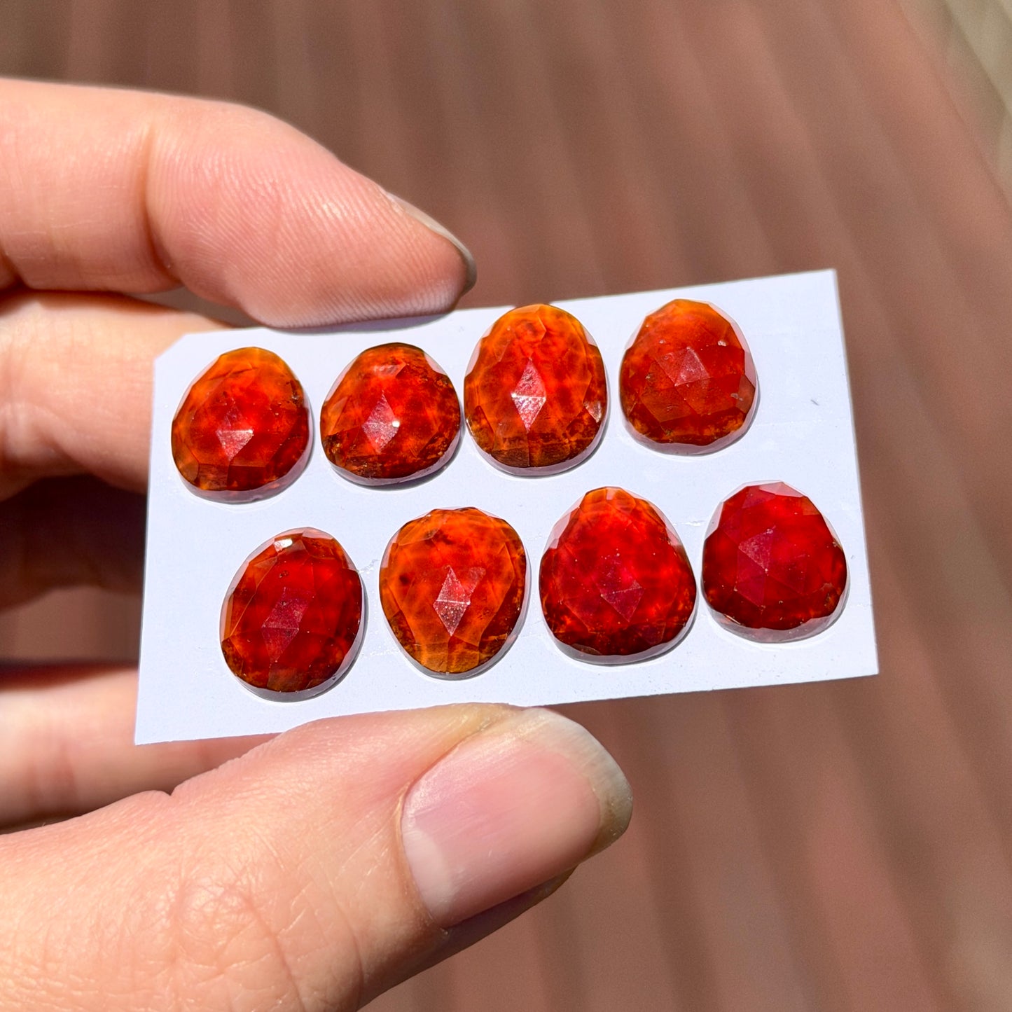 Hessonite Garnet Cabochon Rose Cut - Choose your Stone (W12)