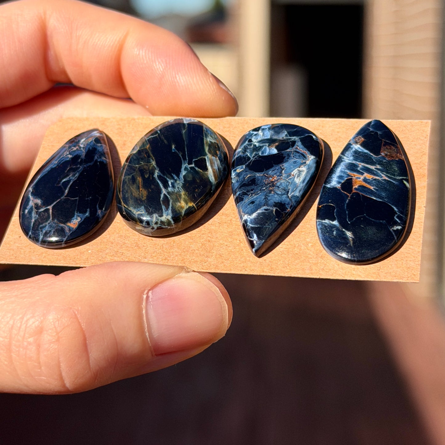25-31mm Blue Pietersite Cabochon Smooth - Choose your Stone (W6)