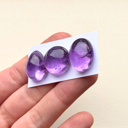 16-20mm Amethyst (High dome) Cabochon Smooth - Choose your Stone (W3)