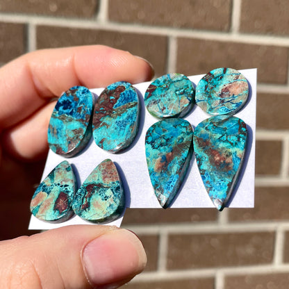 Shattuckite Cabochon Pairs Smooth - Choose your Pair (W10)