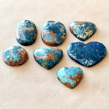 ‘Australia's Coastline' scenic Shattuckite Cabochon Smooth - Choose your Stone (W14)