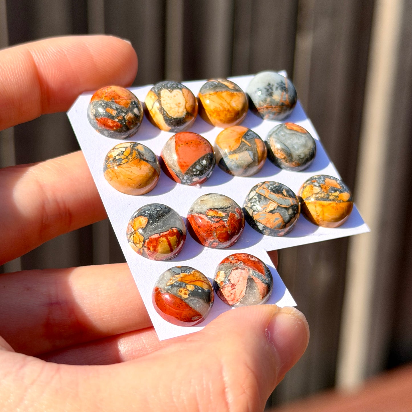 12mm Maligano Jasper Round Cabochon Smooth - Choose your Stone (W12)