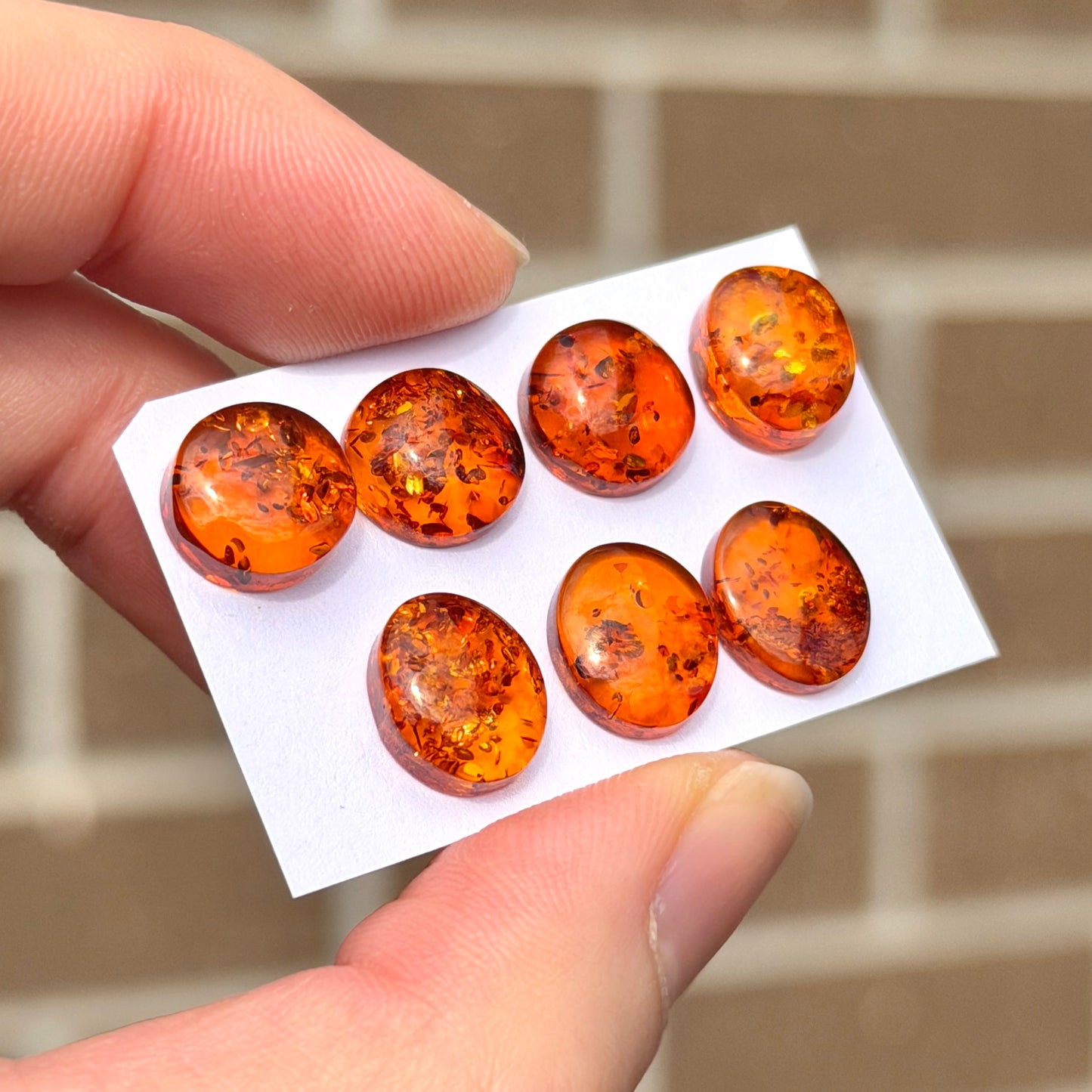 9-11mm Baltic Amber Round & Oval Cabochon Smooth - Choose your Stone (W9)