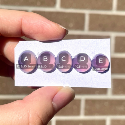 10-13mm Lavender (Purple) Chalcedony Cabochon Smooth - Choose your Stone (W4)
