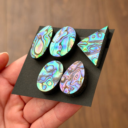 Abalone Paua Shell (Iridescent) Cabochon Smooth - Choose your Stone (W17)