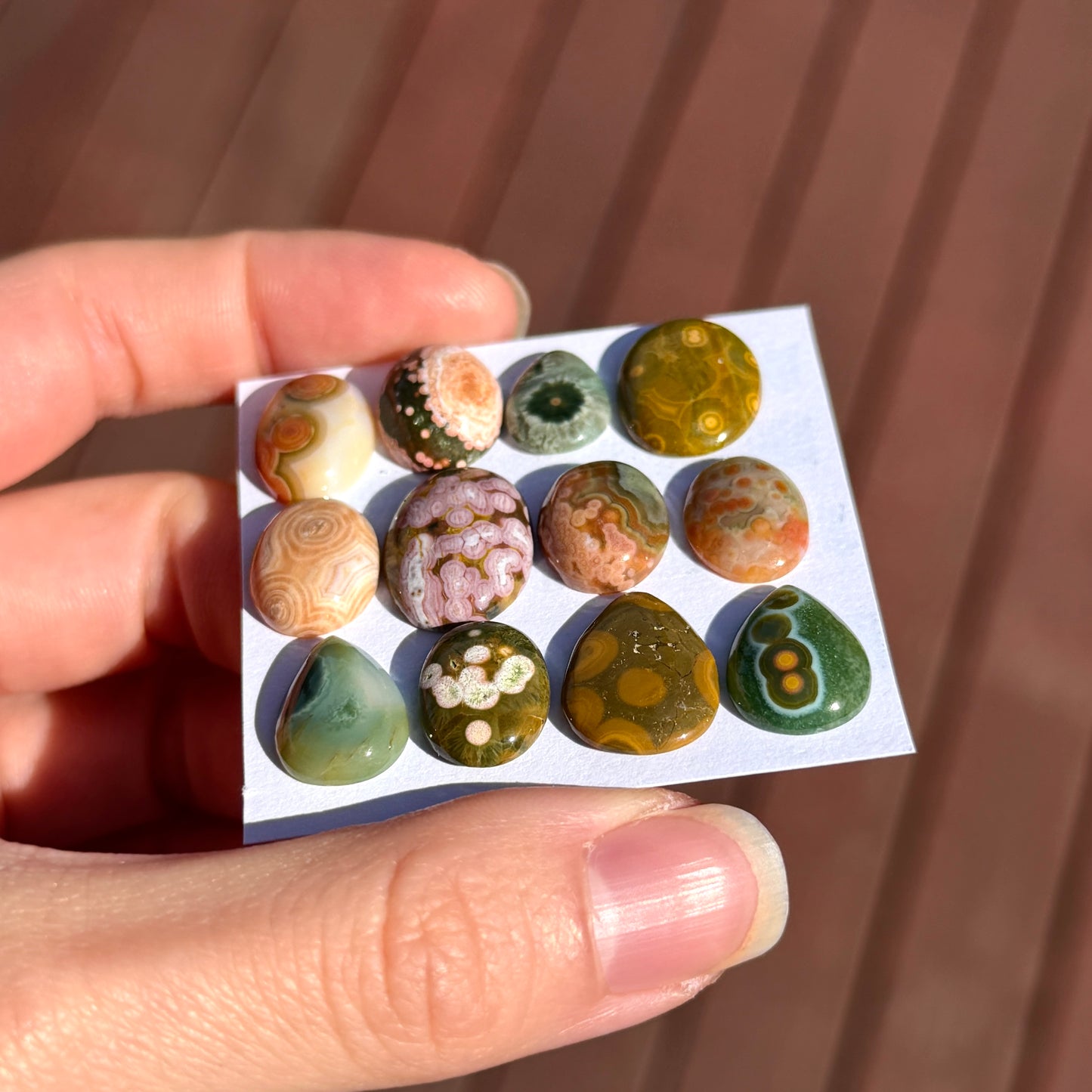 13-18mm Ocean Jasper Cabochon Smooth - Choose your Stone (W10)
