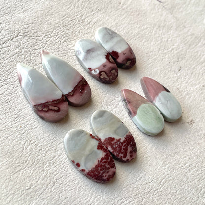 Coffee Bean Jasper (Siltstone) Cabochon Pairs Smooth - Choose your Pair (W10)