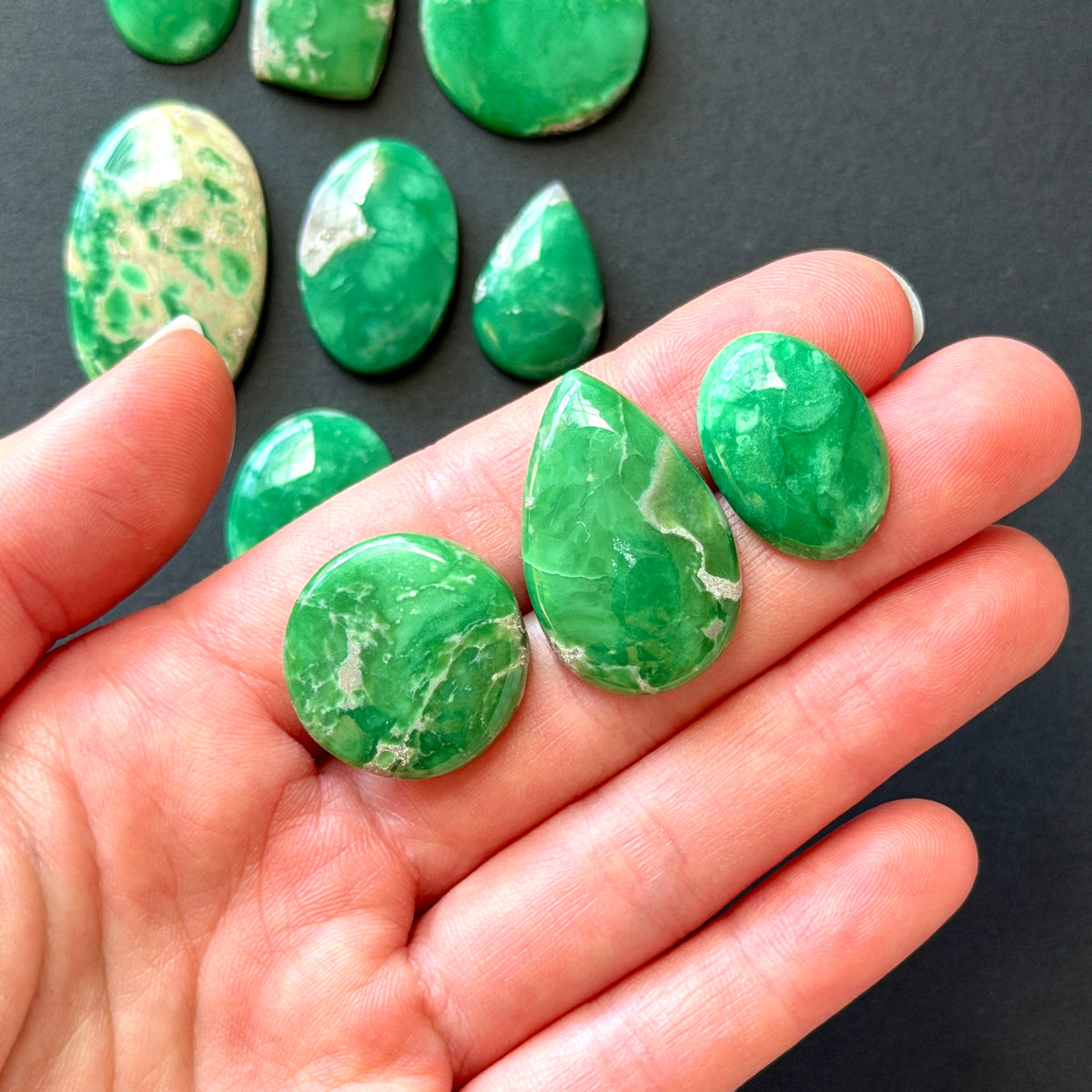 High-grade Australian Variscite Cabochon Smooth - Choose your Stone (W18)