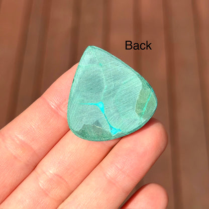 Malachite Chrysocolla Teardrop Cabochon - 32 x 30.5mm (W8)