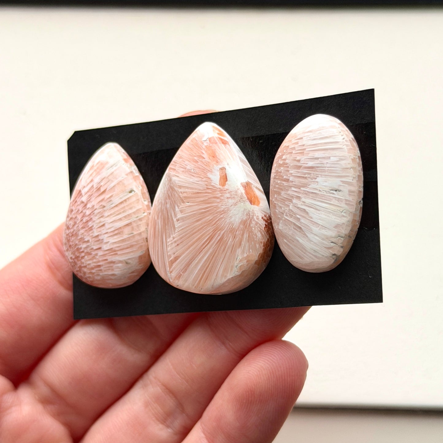 26-30mm Peach Scolecite Cabochon Smooth - Choose your Stone (W13)