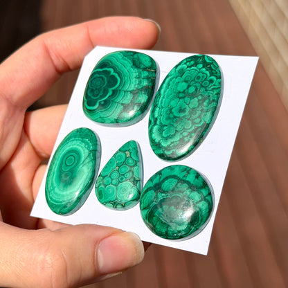 24-39mm Malachite Cabochon Smooth - Choose your Stone (W8)