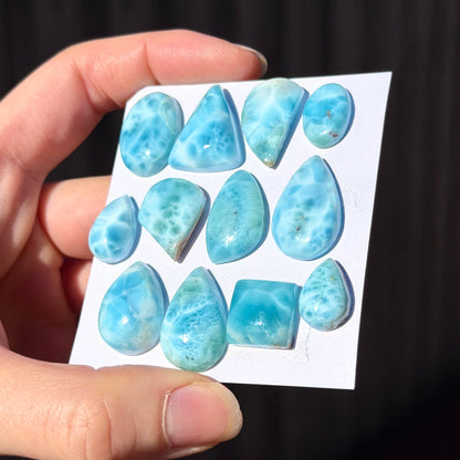 13-22mm Blue Larimar Cabochon Smooth - Choose your Stone (W16)