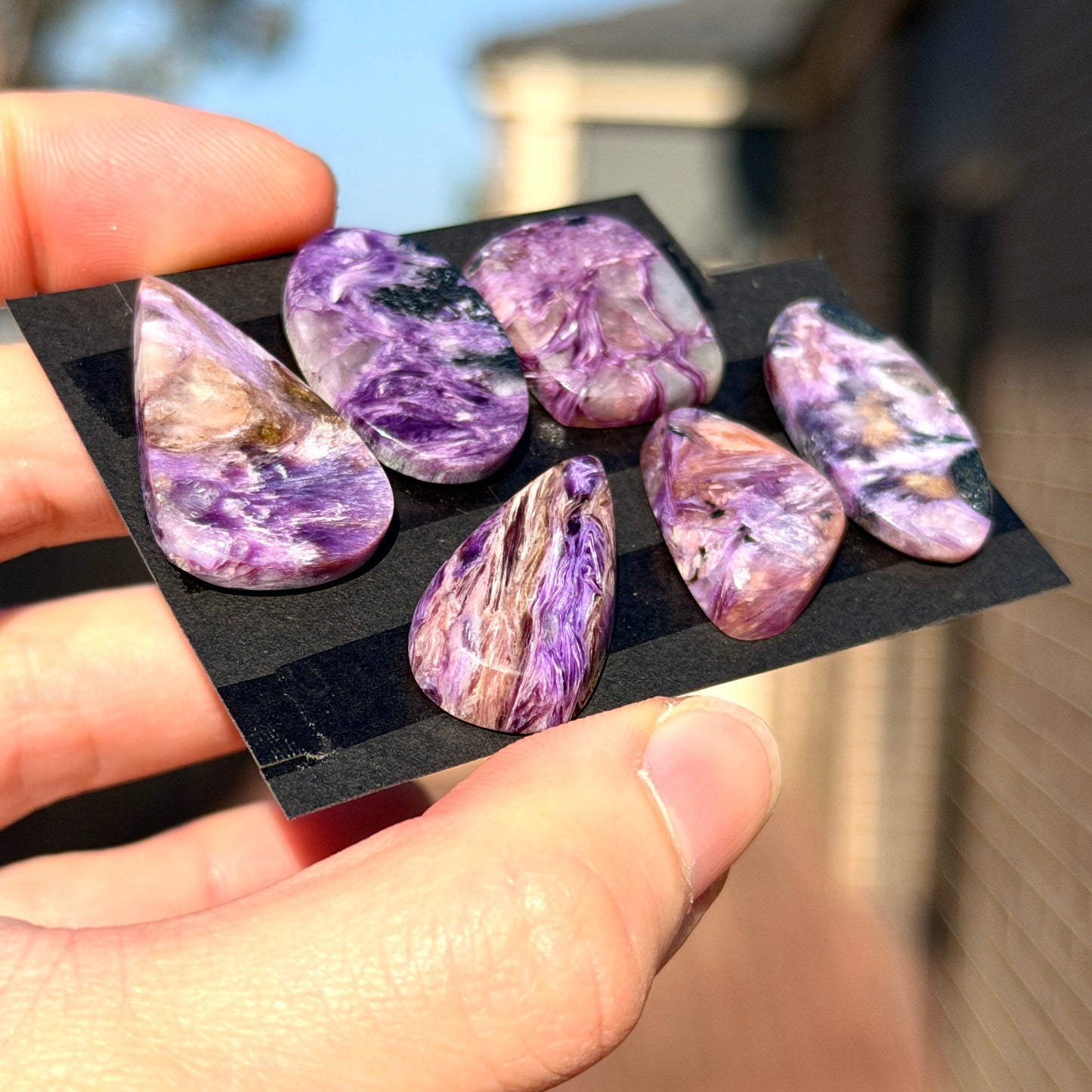 20-30mm Charoite Cabochon Smooth - Choose your Stone (W16-A)