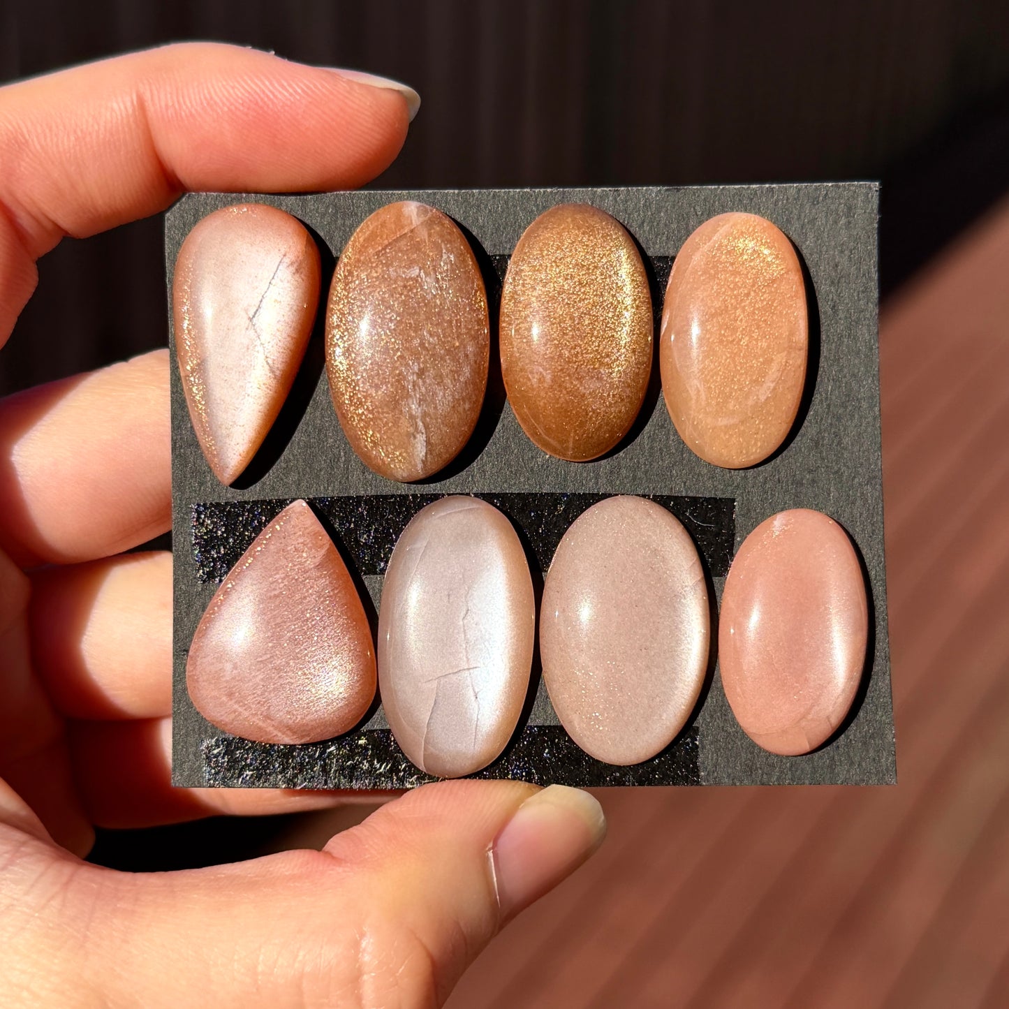 Peach Moonstone Cabochon Smooth  - Choose your Stone (W16)