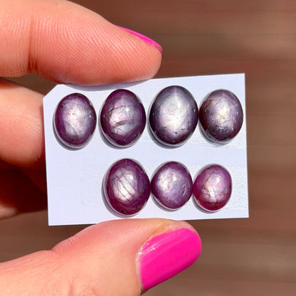 9-11mm Dark Star Ruby Oval Cabochon Smooth - Choose your Stone (W5)