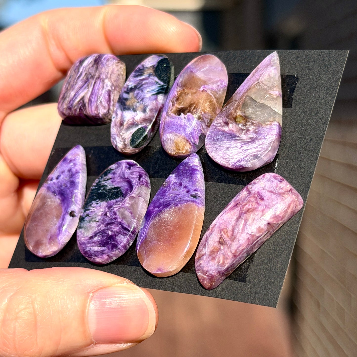 17-29mm Charoite Cabochon Smooth - Choose your Stone (W16-B)