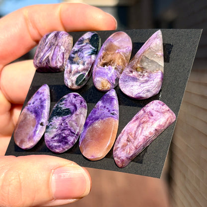 17-29mm Charoite Cabochon Smooth - Choose your Stone (W16-B)