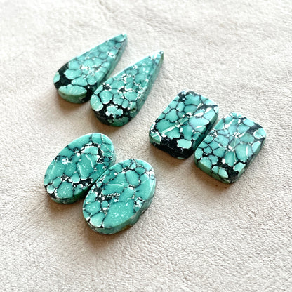New Lander Variscite Cabochon Pairs - Choose your Pair (W8)