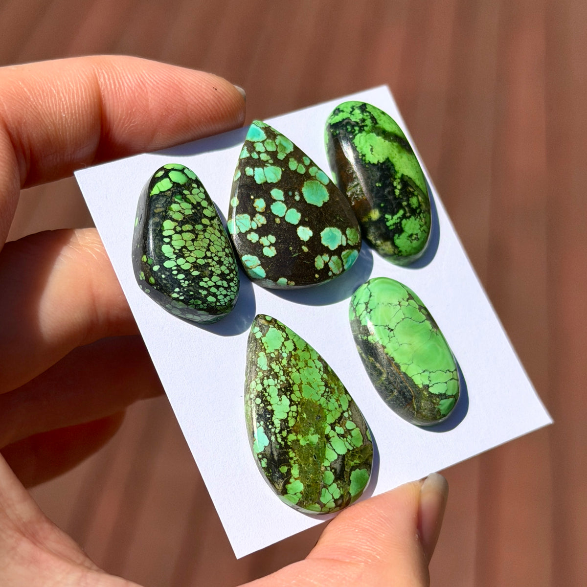 *RARE* Lime Green Hubei Turquoise Cabochon Smooth - Choose your Stone (W17)
