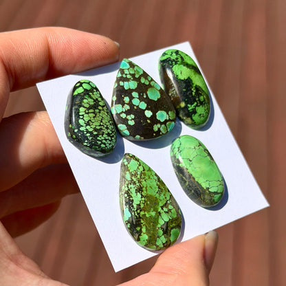 *RARE* Lime Green Hubei Turquoise Cabochon Smooth - Choose your Stone (W17)