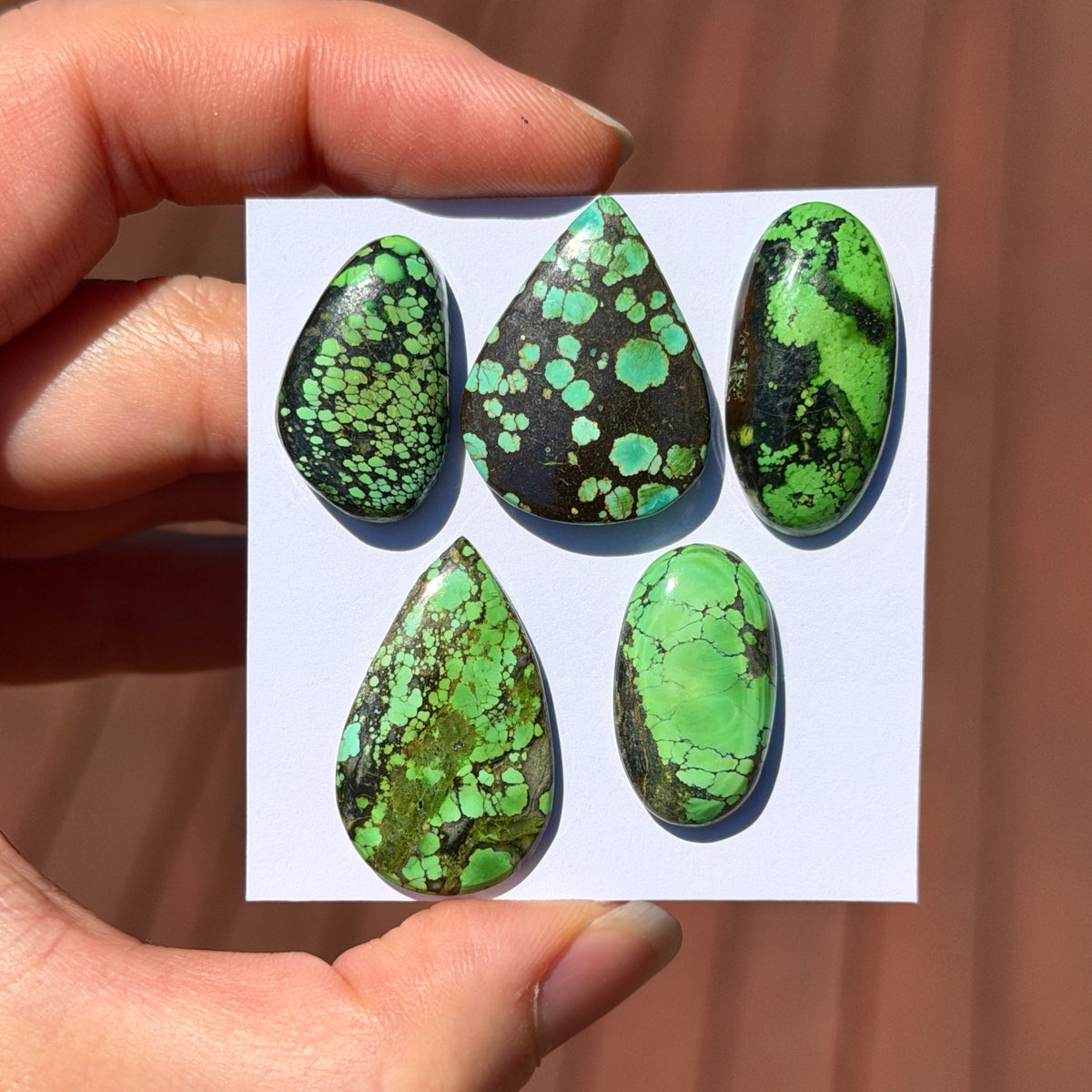 *RARE* Lime Green Hubei Turquoise Cabochon Smooth - Choose your Stone (W17)