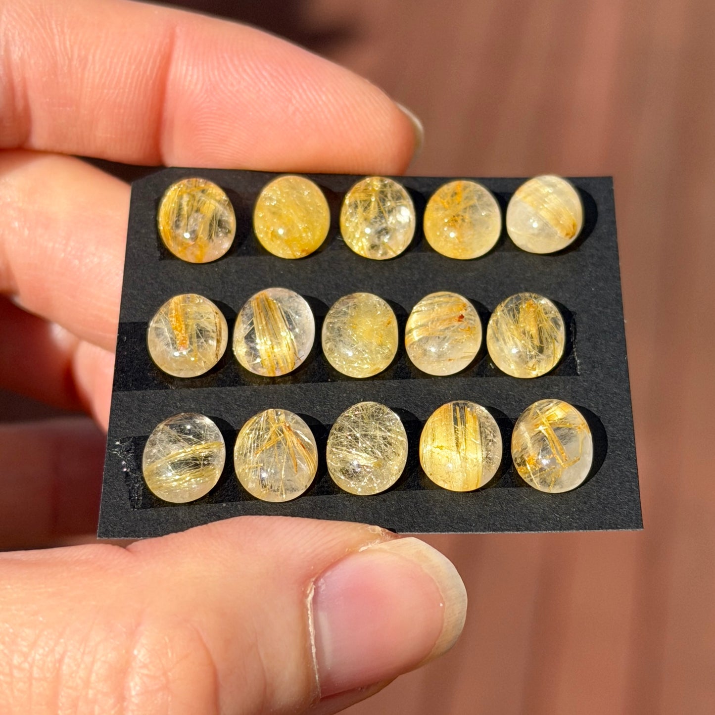 Golden Rutilated/Rutile Quartz Oval Cabochon Smooth (9x7mm) - Choose your Stone (W3)