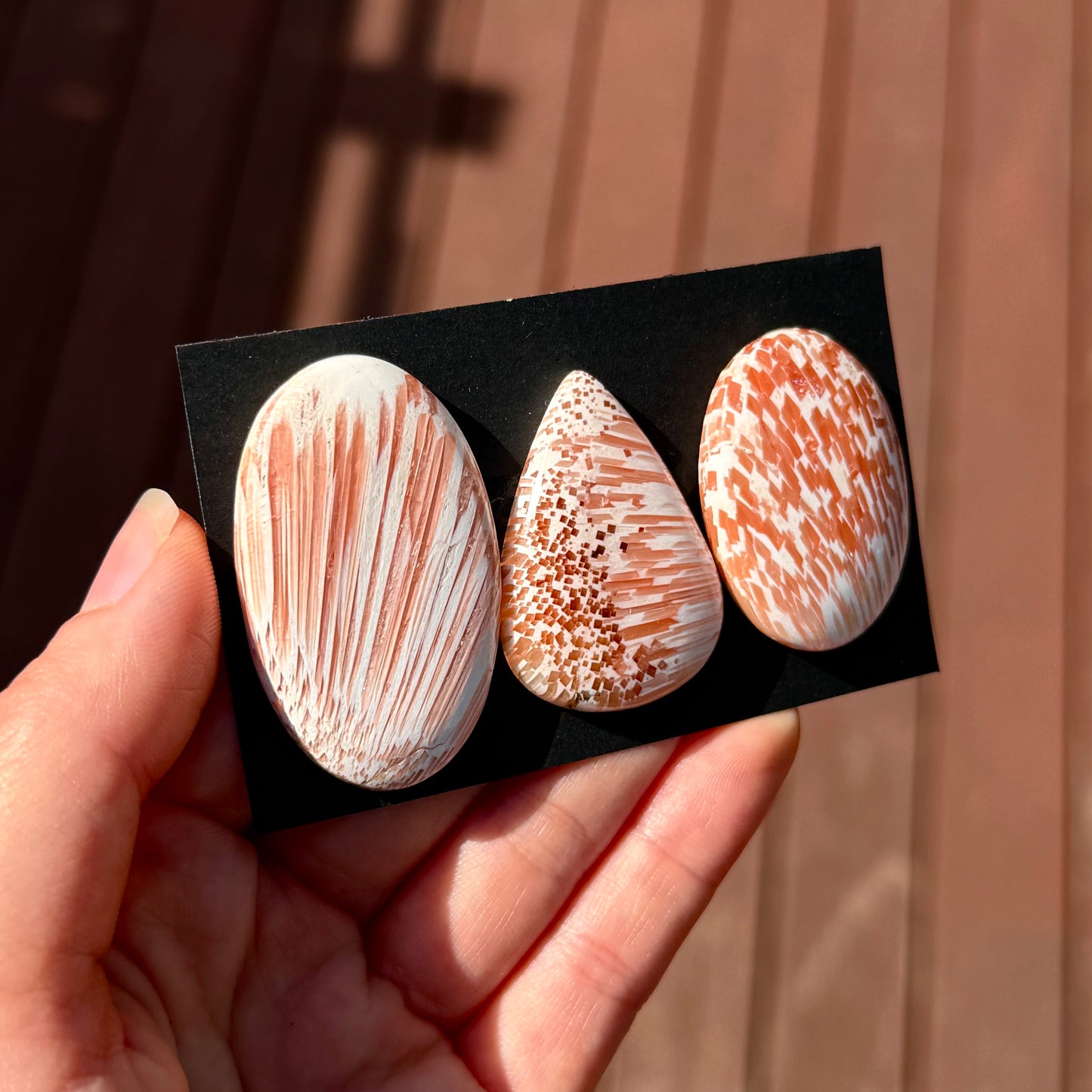 36-44mm Peach Scolecite Cabochon Smooth - Choose your Stone (E9)