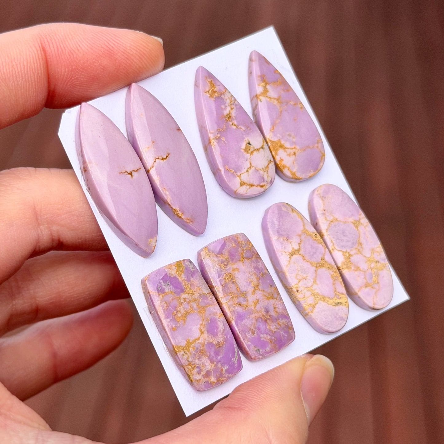 Phosphosiderite Cabochon Pairs - Choose your Pair (E11)