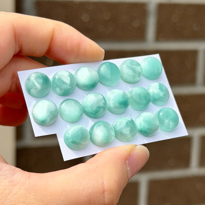 10mm Chatoyant Green Hemimorphite Round Cabochon Smooth  - Choose your Stone (W2)