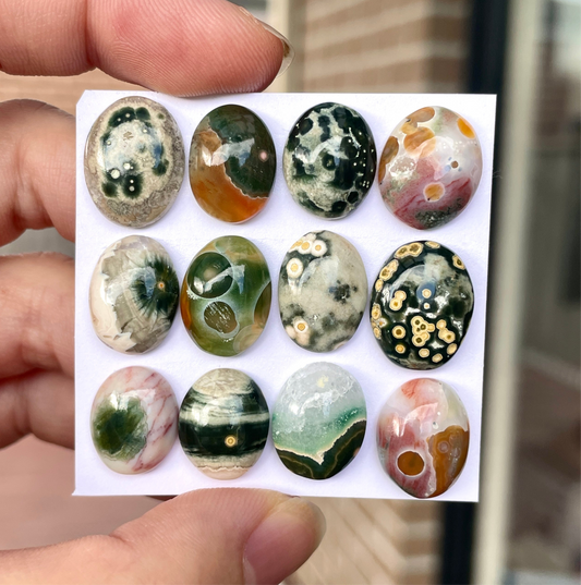 13-17mm Ocean Jasper Oval Cabochon Smooth - Choose your Stone (W3)