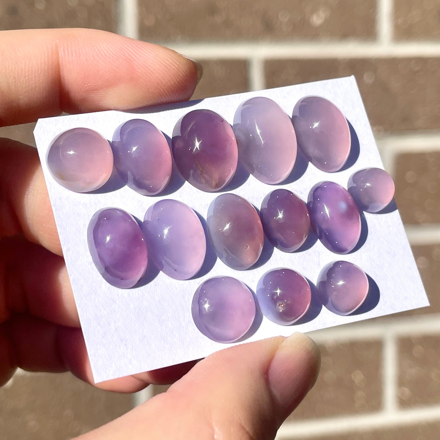 8-17mm Lavender (Purple) Chalcedony Cabochon Smooth - Choose your Stone (W4)