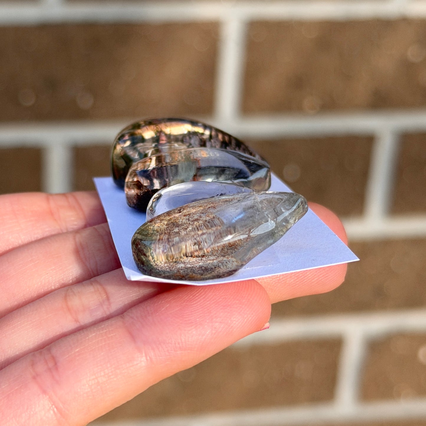 Garden Quartz Cabochon, Raw Back - Choose your Stone (W5)
