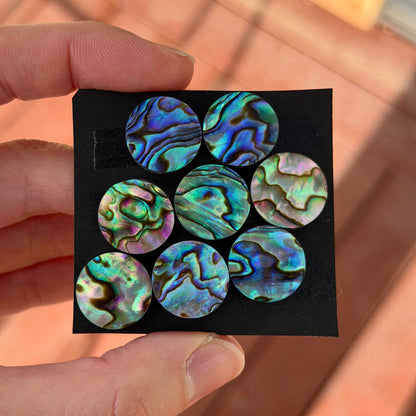 15mm Abalone Paua Shell (Iridescent) Round Cabochon Smooth - Choose your Stone (W15)
