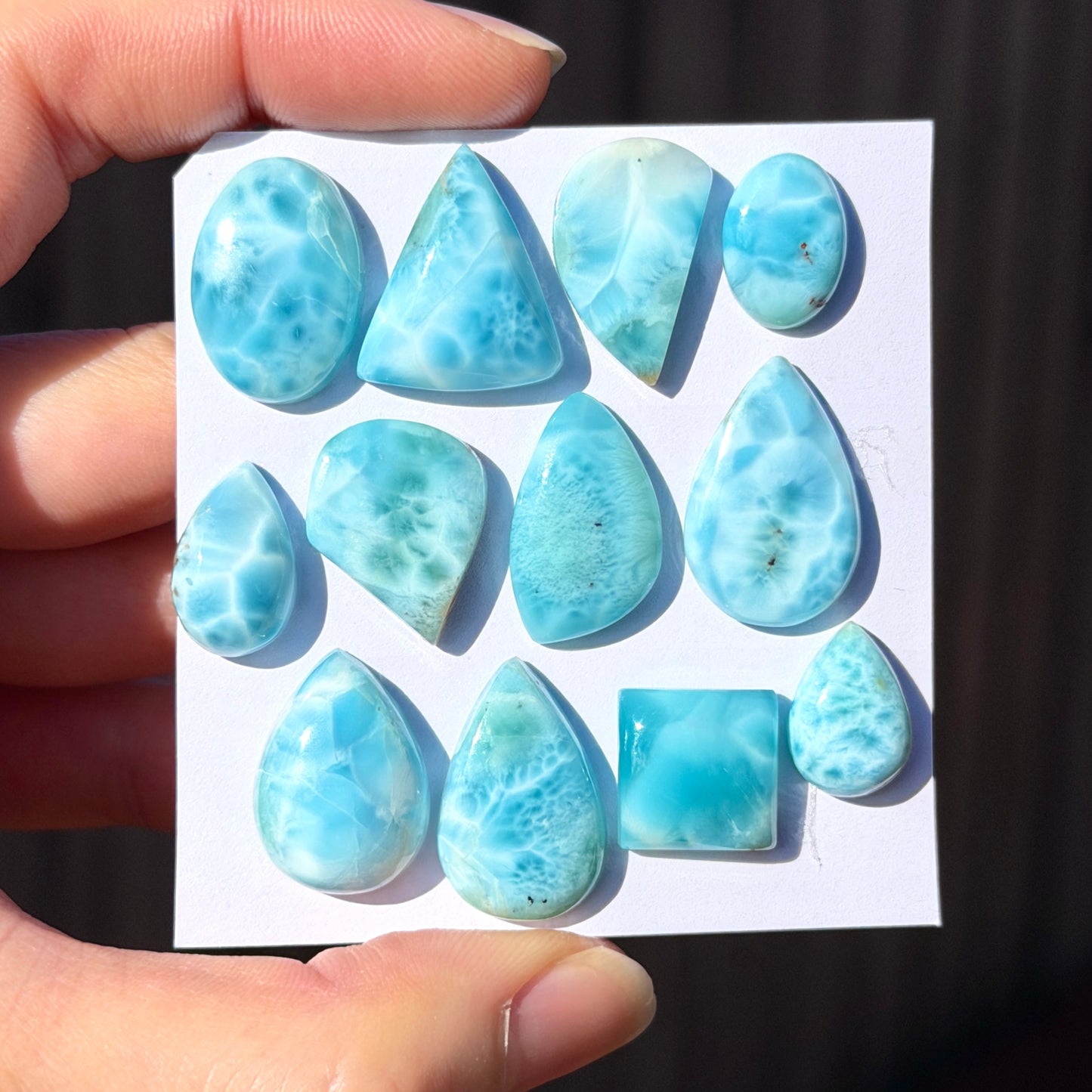 13-22mm Blue Larimar Cabochon Smooth - Choose your Stone (W16)