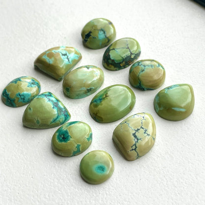 Unique Pattern Tibetan Turquoise Cabochon Smooth  - Choose your Stone (W5)