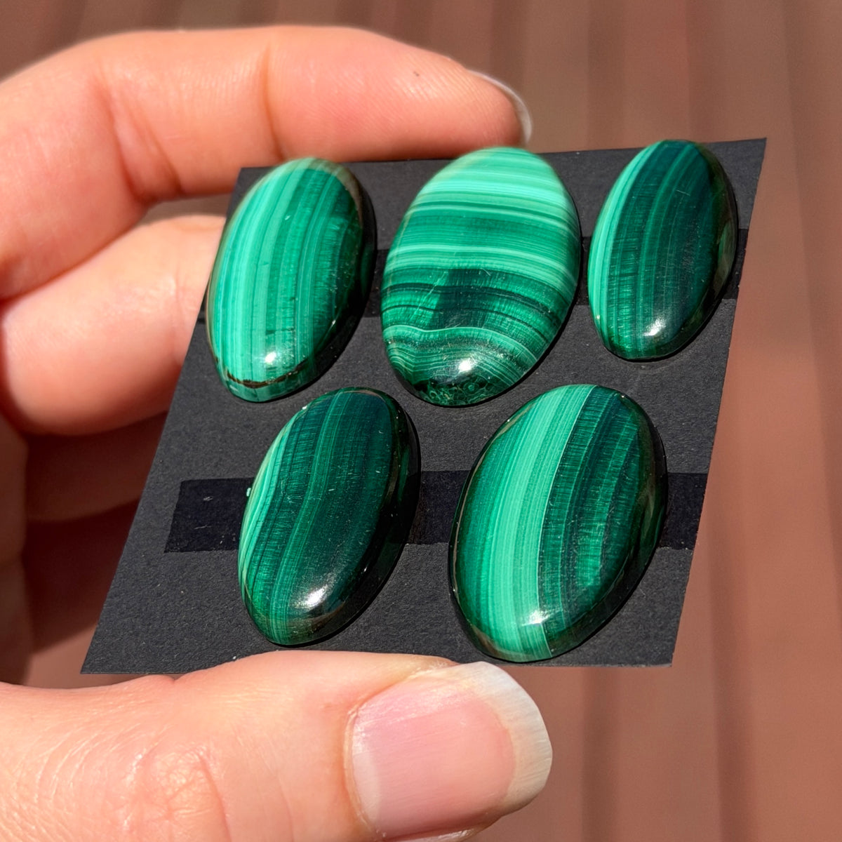 Velvet Malachite Cabochon Oval Smooth - Choose your Stone (W4)