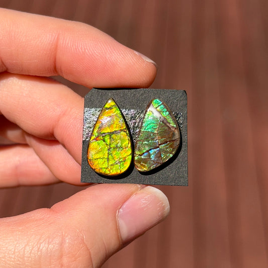 17-19mm Canadian Ammolite Cabochon Smooth - Choose your Stone (W6)
