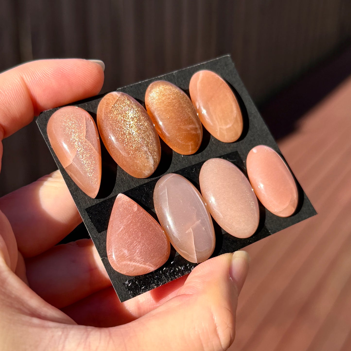 Peach Moonstone Cabochon Smooth  - Choose your Stone (W16)