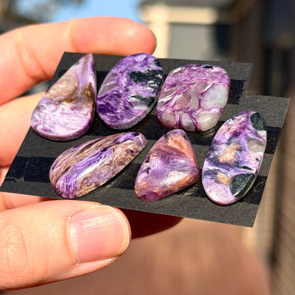 20-30mm Charoite Cabochon Smooth - Choose your Stone (W16-A)