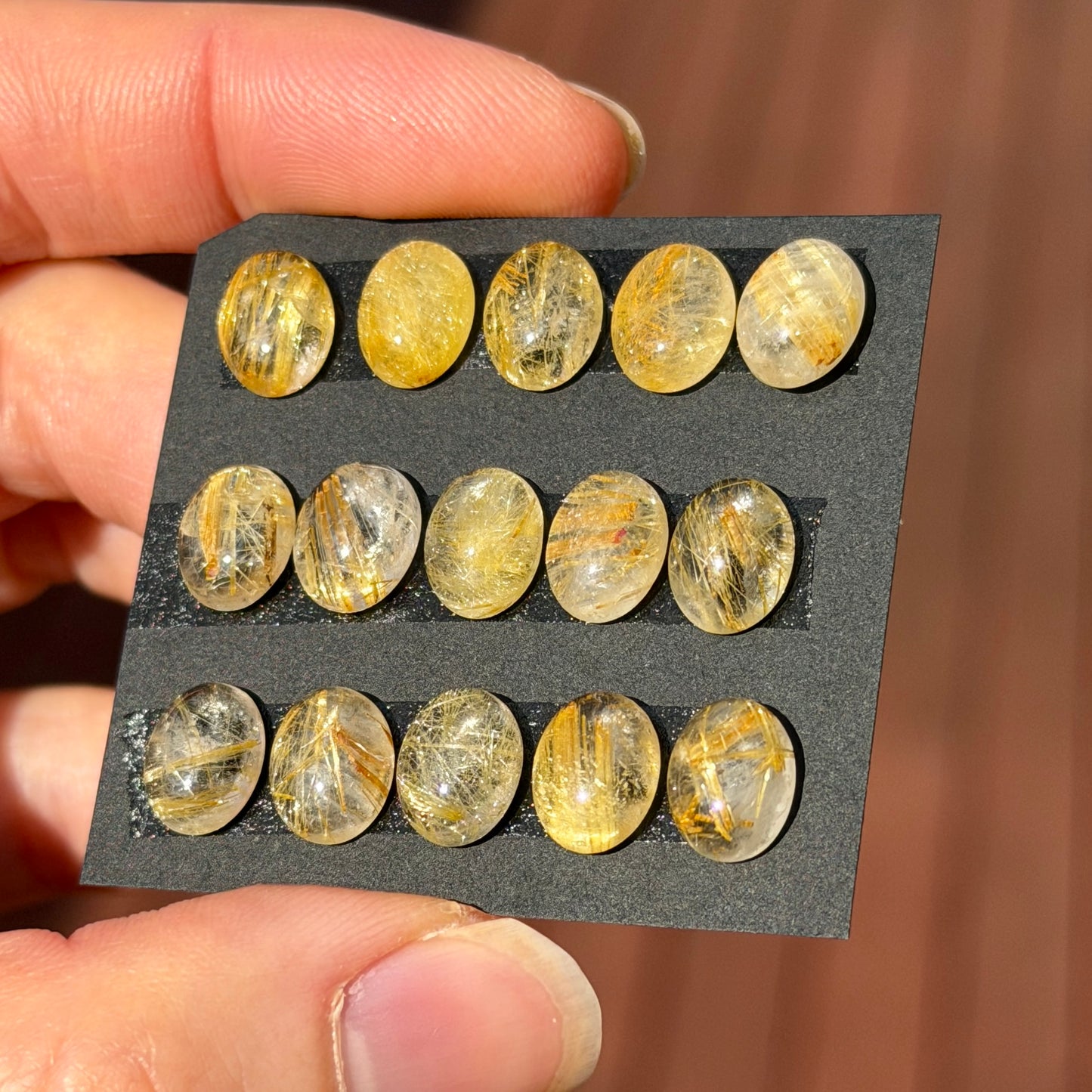 Golden Rutilated/Rutile Quartz Oval Cabochon Smooth (9x7mm) - Choose your Stone (W3)