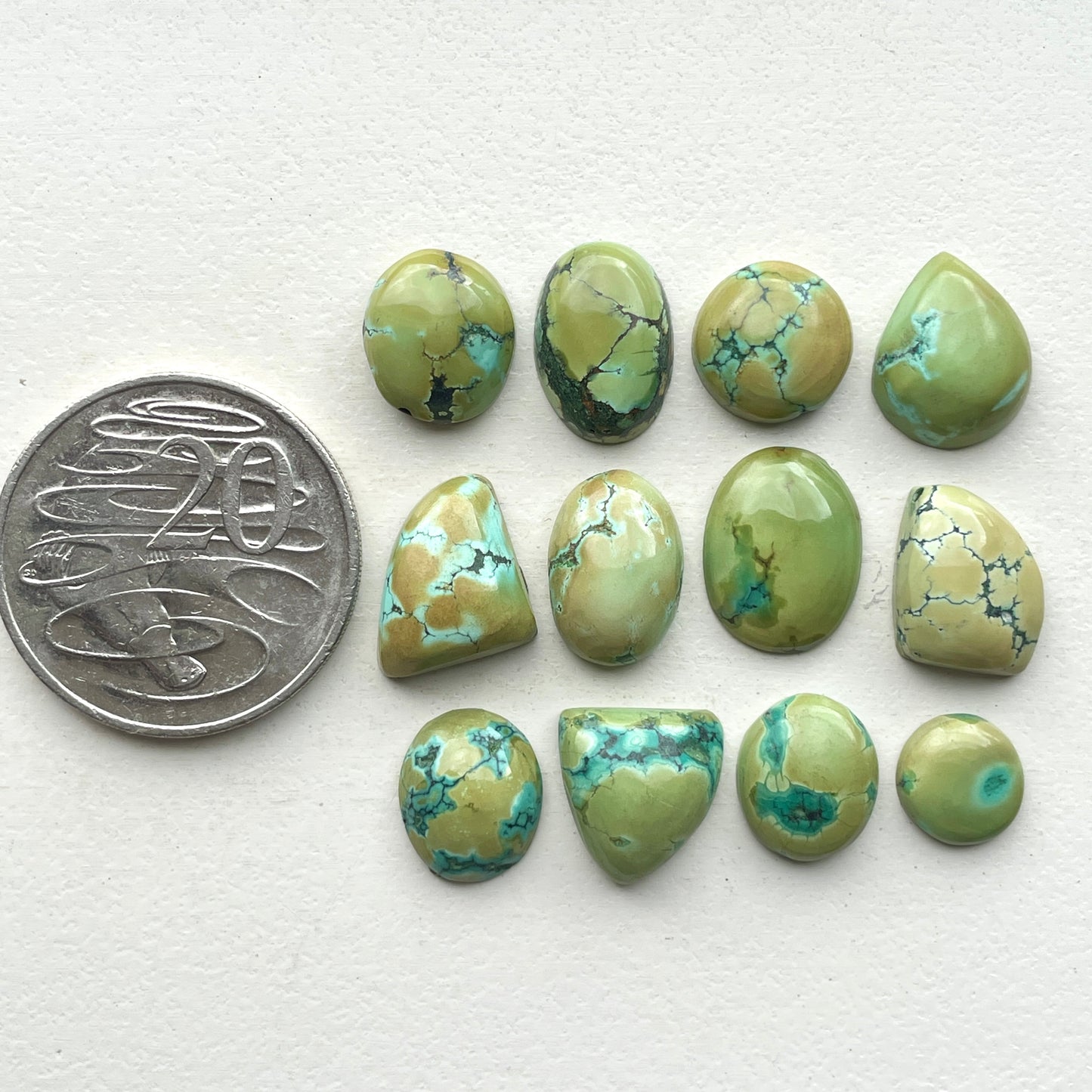 Unique Pattern Tibetan Turquoise Cabochon Smooth  - Choose your Stone (W5)