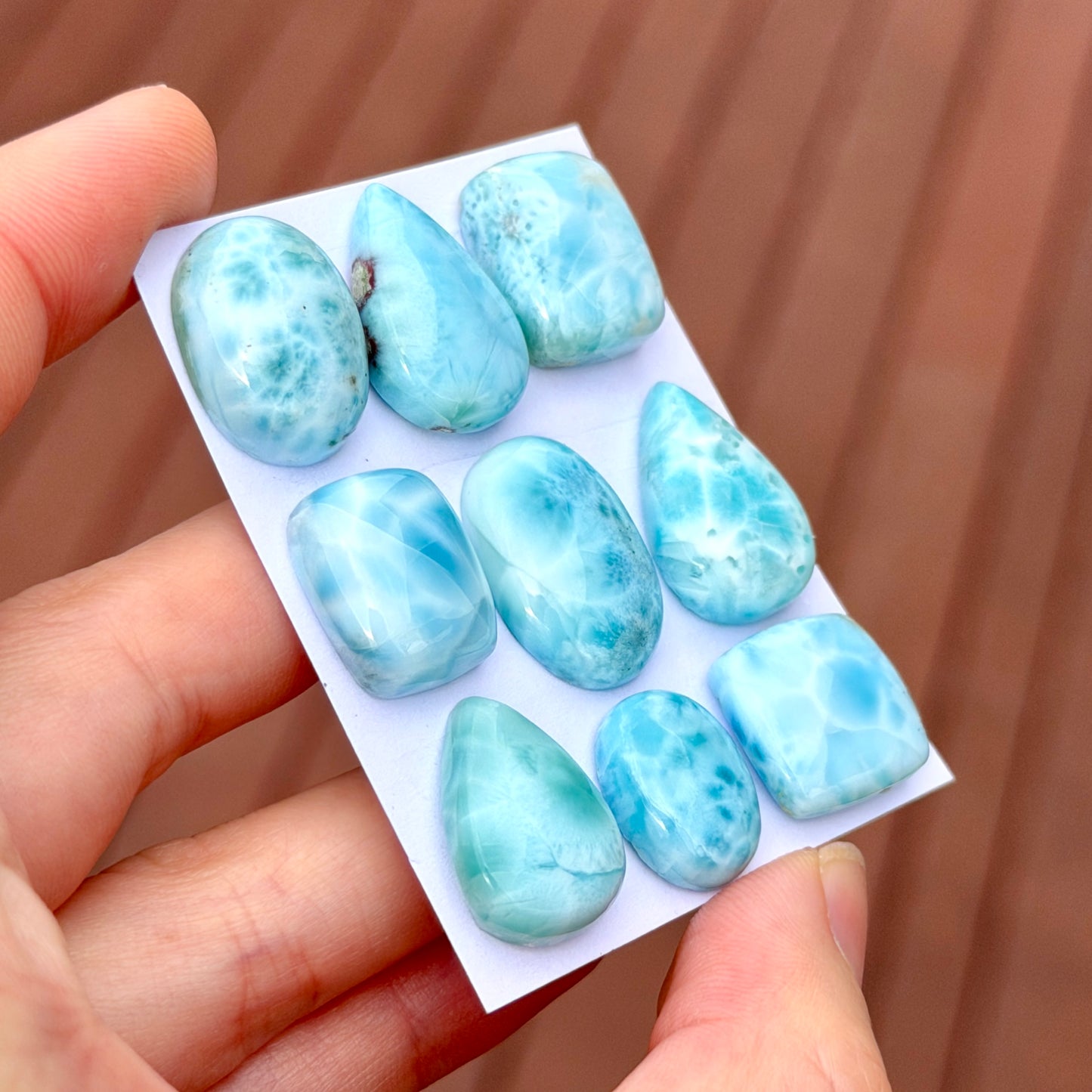 15-21mm Blue Larimar Cabochon Smooth - Choose your Stone (W5-B)